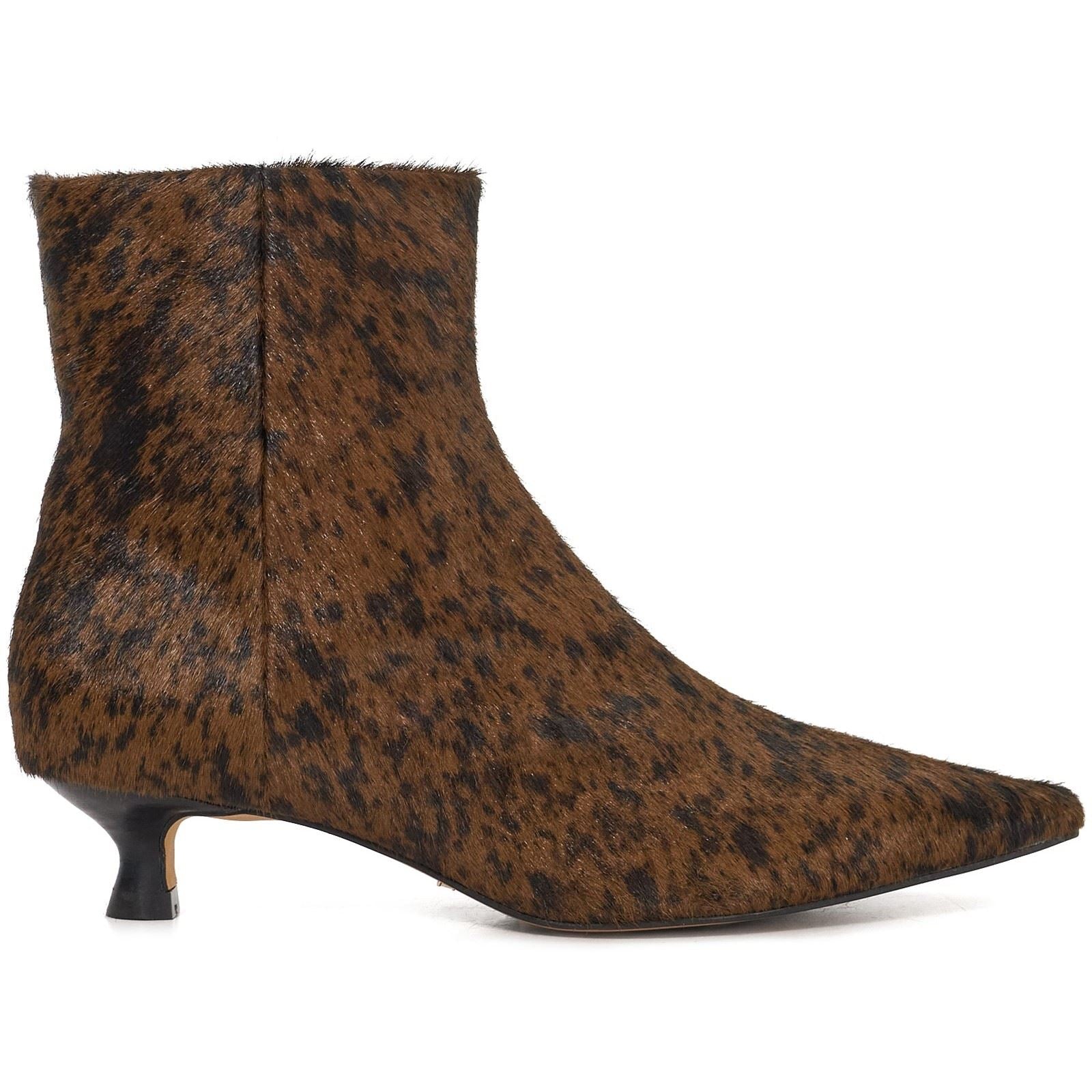 Dune Odore Bottines À Talons En Cuir Pour Femmes Tan