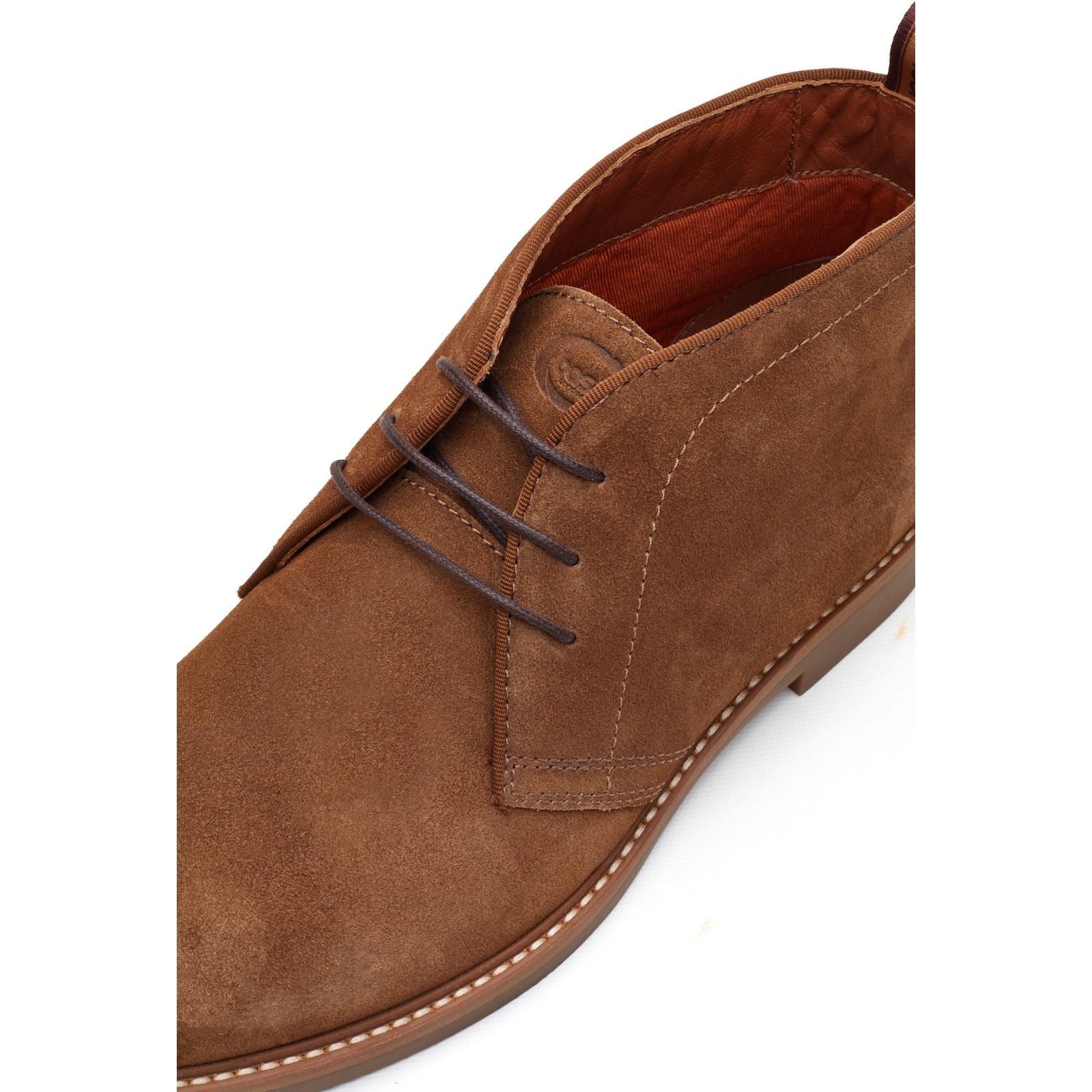 Base London Carlton Chukka Bottes En Cuir Pour Hommes Ginger