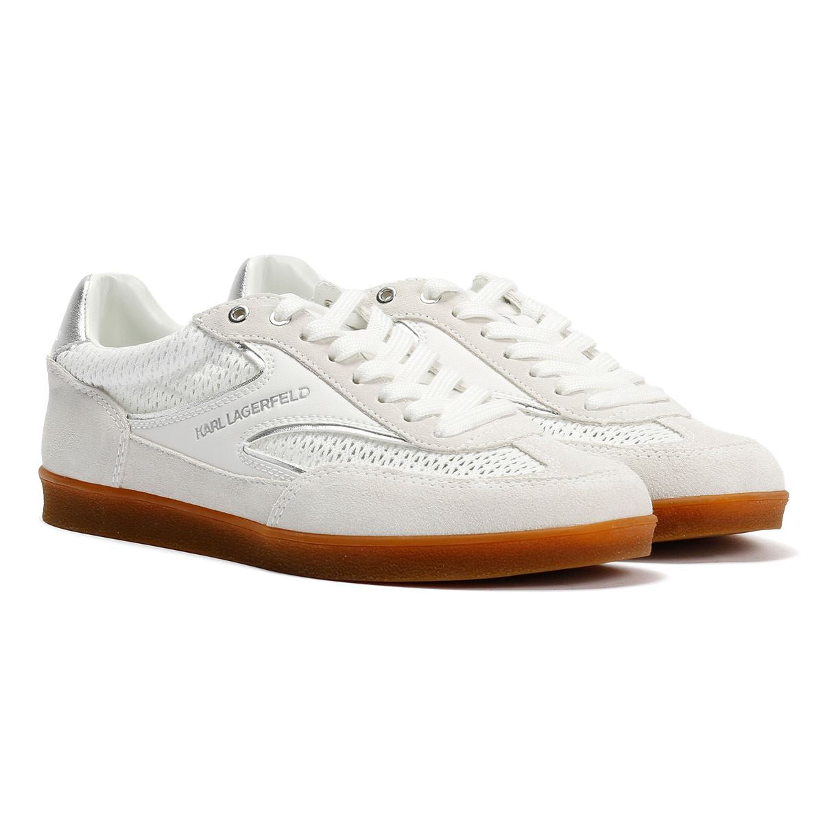 Karl Lagerfeld Kandidate Mesh Mix Baskets Blanches Pour Femmes