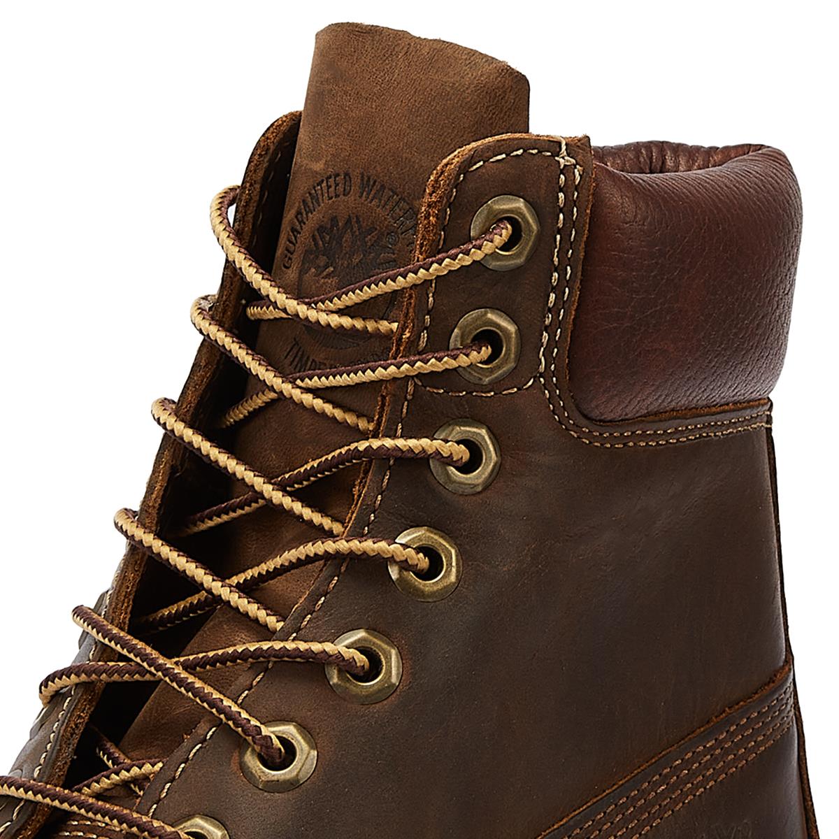 Timberland 6 Pouces Premium Cuir Vintage Hommes Marron