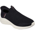 Skechers Ultra Flex 3.0 Smooth Step Baskets Noires Pour Hommes En Polyester