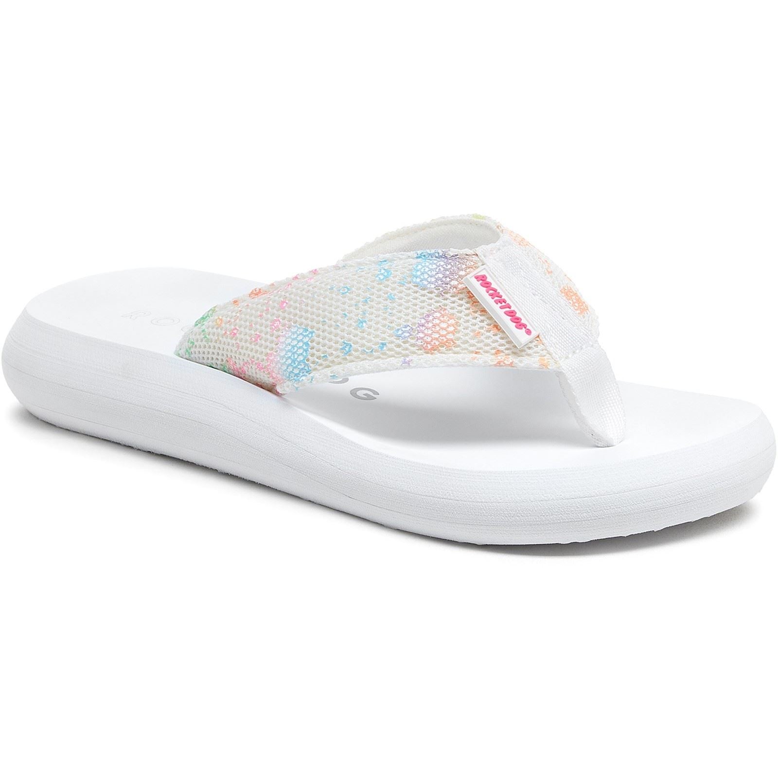 Rocket Dog Spotlight Barker Sandales Blanches En Tissu Pour Femmes