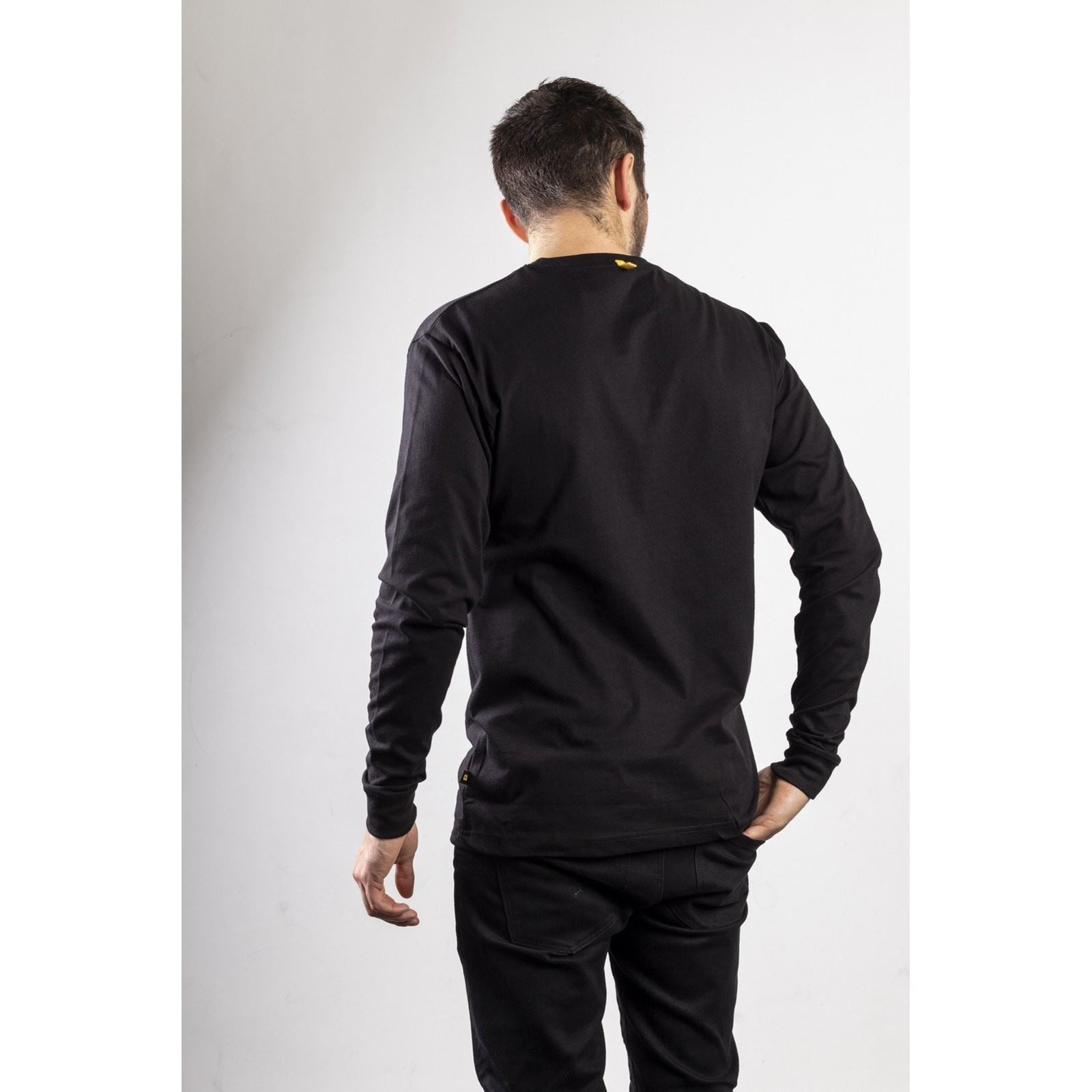 Caterpillar Trademark Banner Long Sleeve T-Shirt Noir En Coton Pour Homme