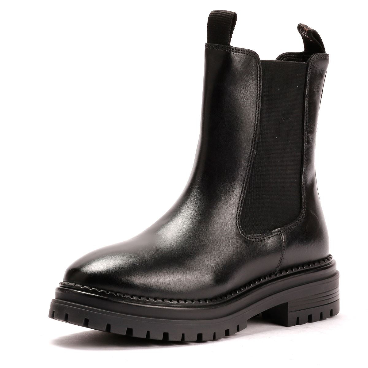 Osprey London The Hampton Chelsea Bottes Noires En Cuir Pour Femmes