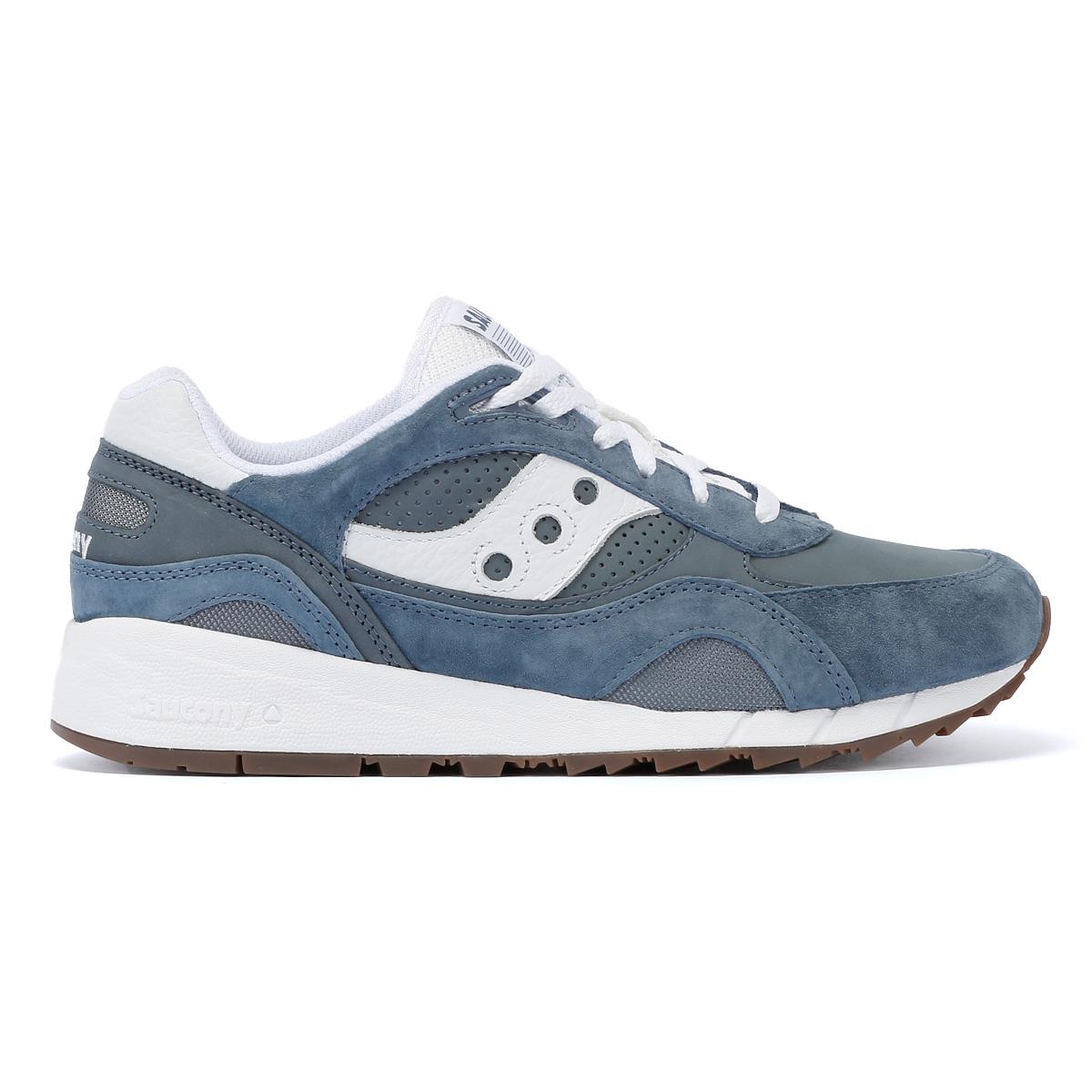 Saucony Shadow 6000 Baskets En Daim Bleu Marine/Blanc