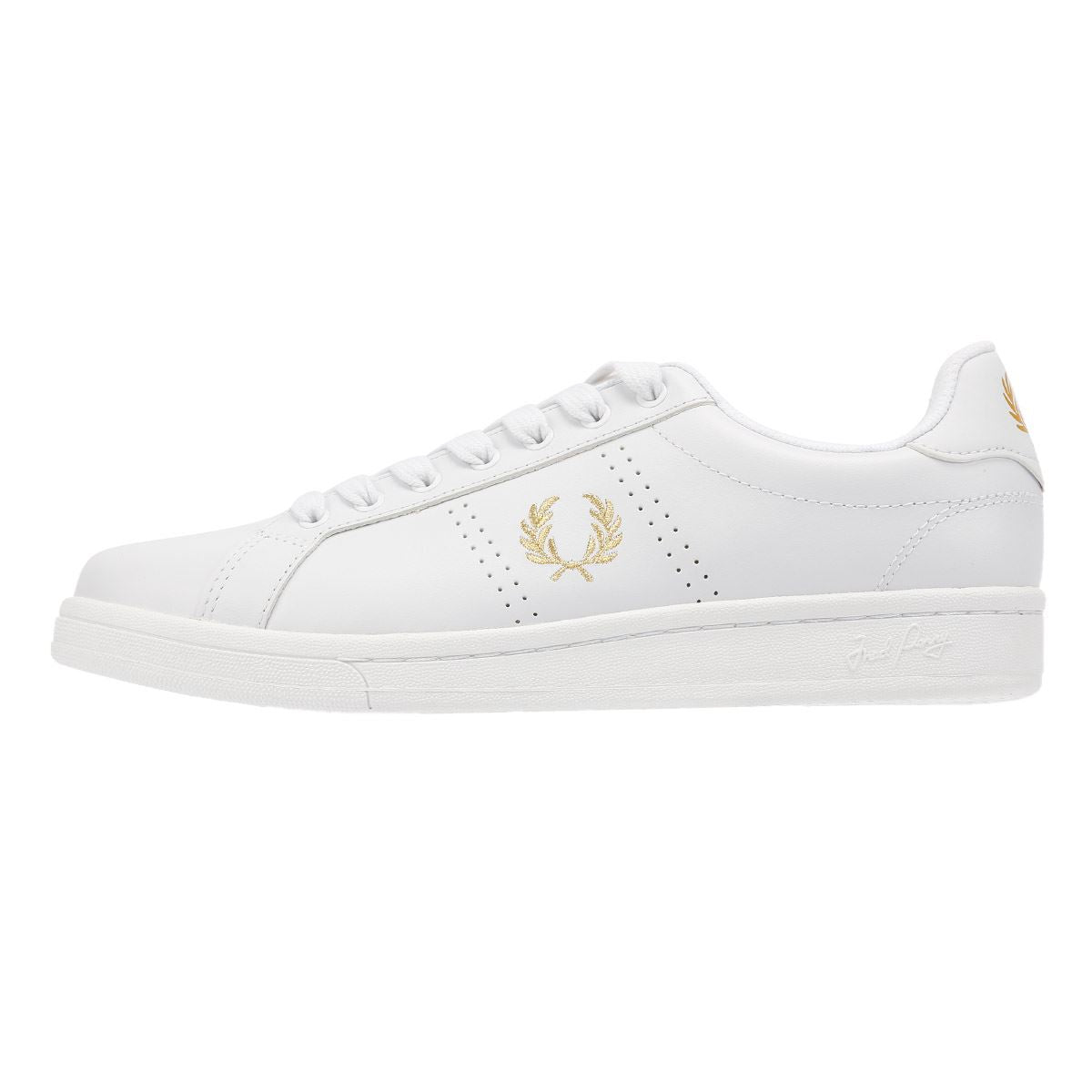 Fred Perry Cupsole Baskets Blanches En Cuir Pour Hommes