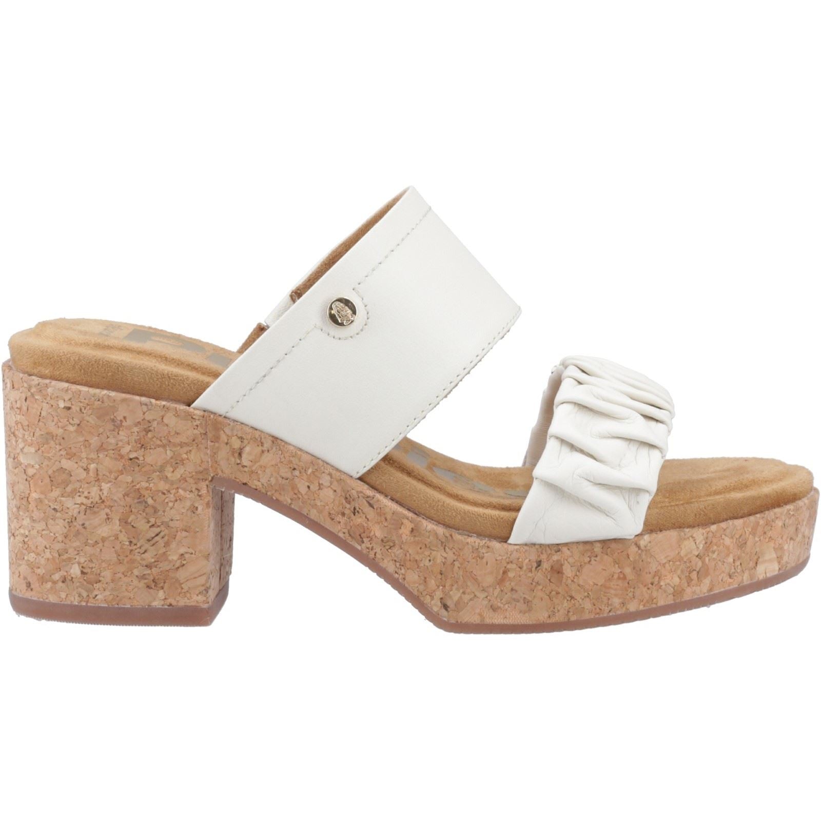 Hush Puppies Poppy Sandales En Cuir Pour Femmes De Couleur Crème