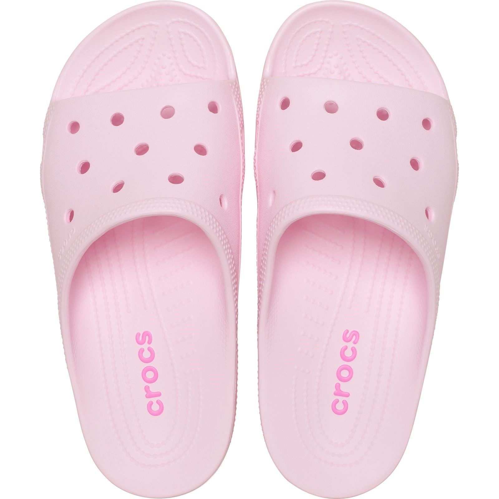 Crocs Classic Slide Claquettes En Lait Rose Pour Femmes En Thermoplastique
