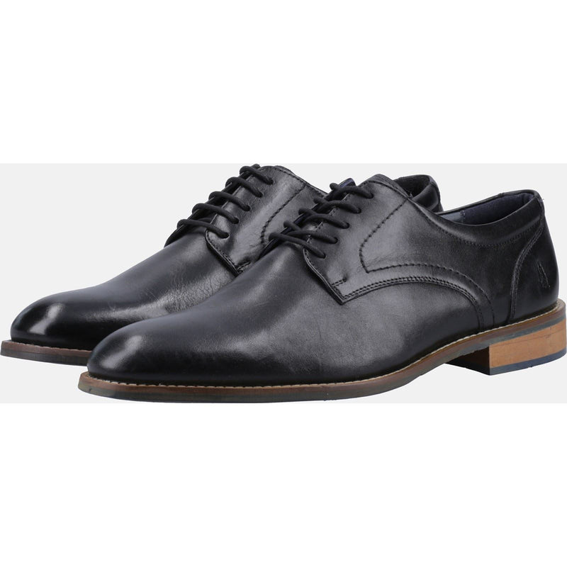 Hush Puppies Damien Lace Up Chaussures En Cuir Noir À Lacets Pour Hommes