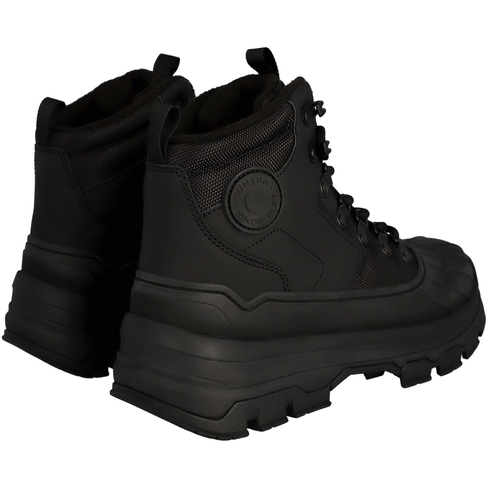 Hunter Explorer Duck Bottes Noires En Caoutchouc Pour Femmes