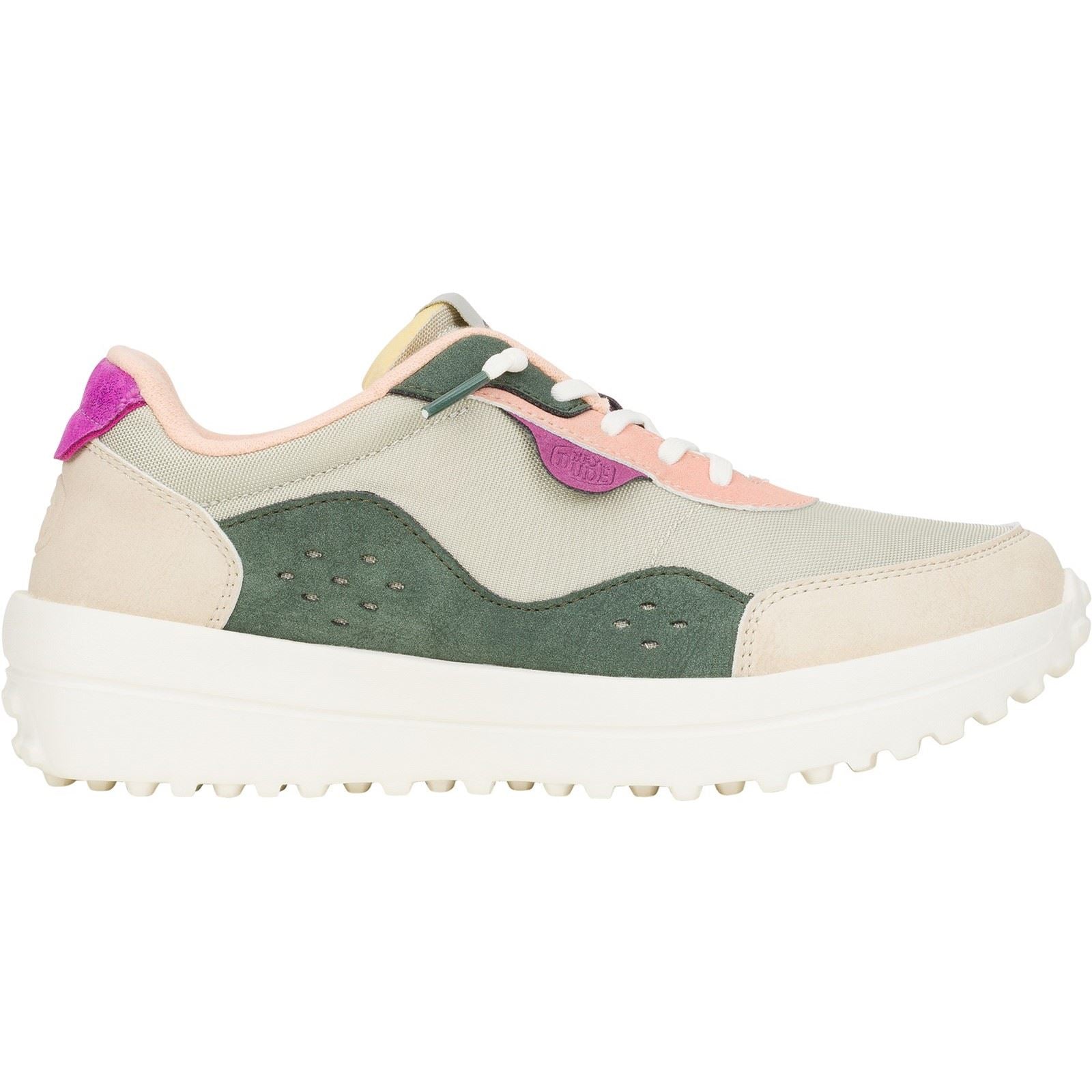 HEYDUDE Hayden Colorblock Baskets En Polyester Pour Femmes En Olive Poussiéreux/Multi