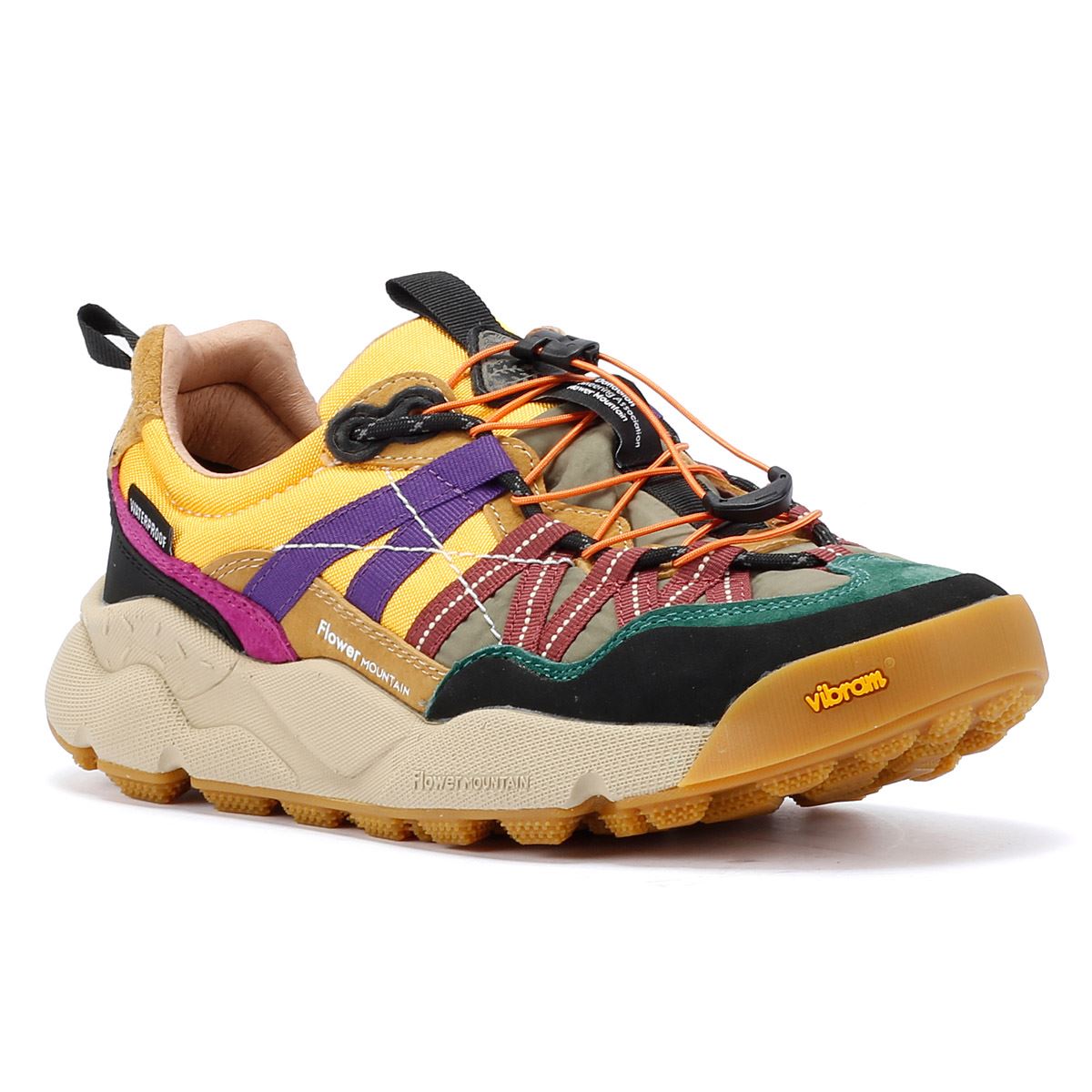Flower Mountain Iwano Baskets En Daim Jaune