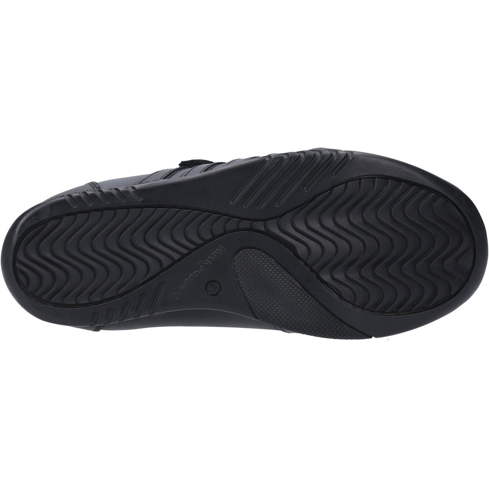 Hush Puppies Josh Senior Chaussures Noires Pour Garçons En Cuir