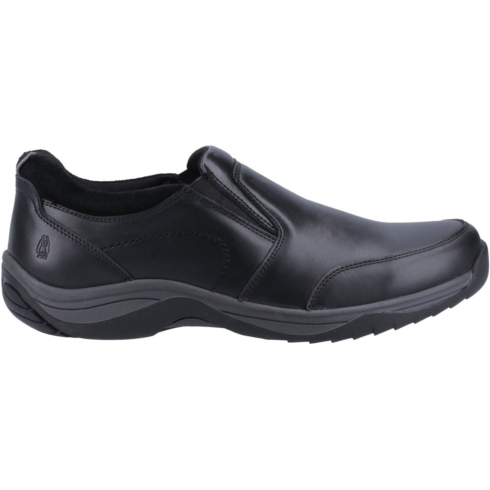 Hush Puppies Donald Chaussures Mocassins Noires Pour Hommes En Cuir