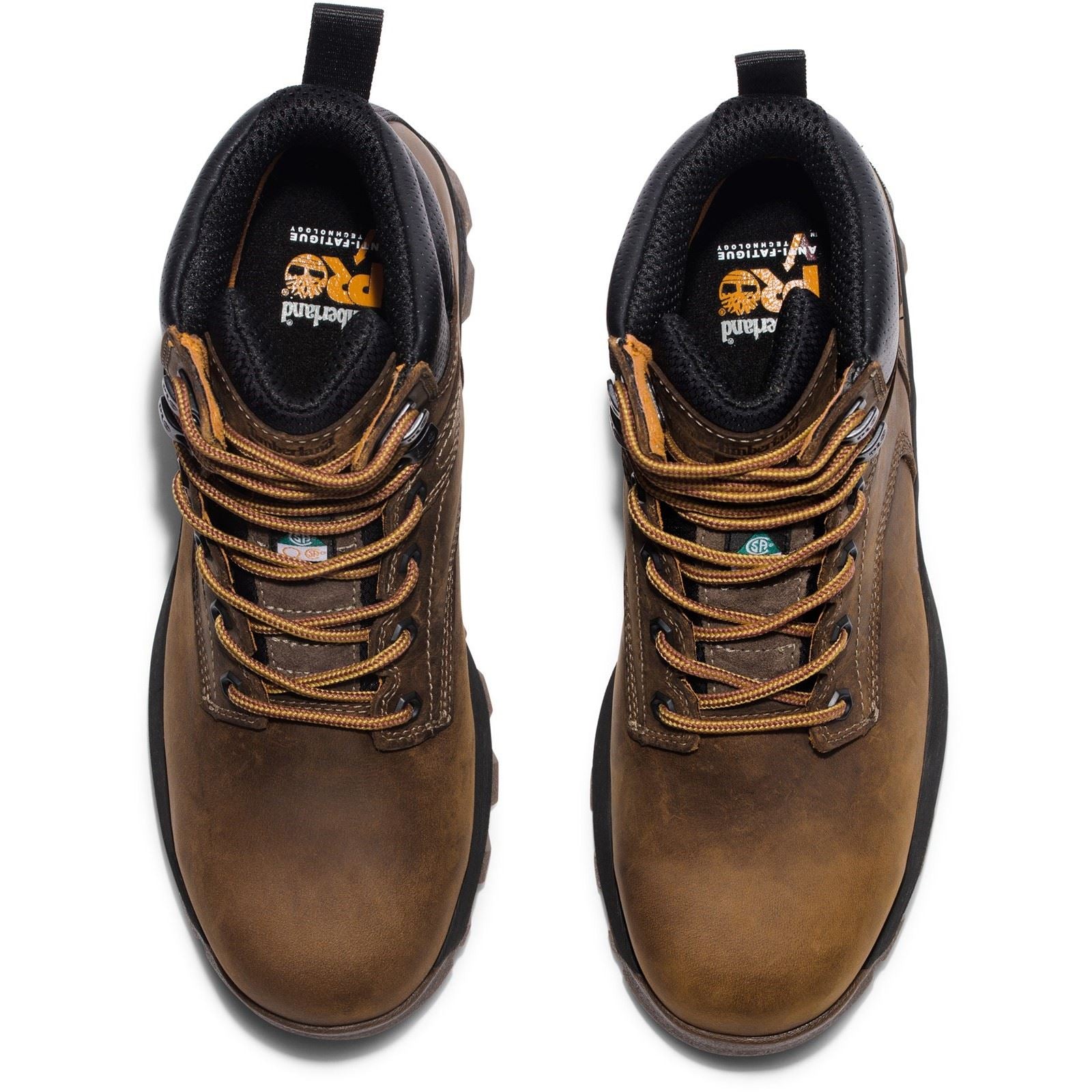 Timberland Pro Bottes De Sécurité En Cuir Marron Titan 6"