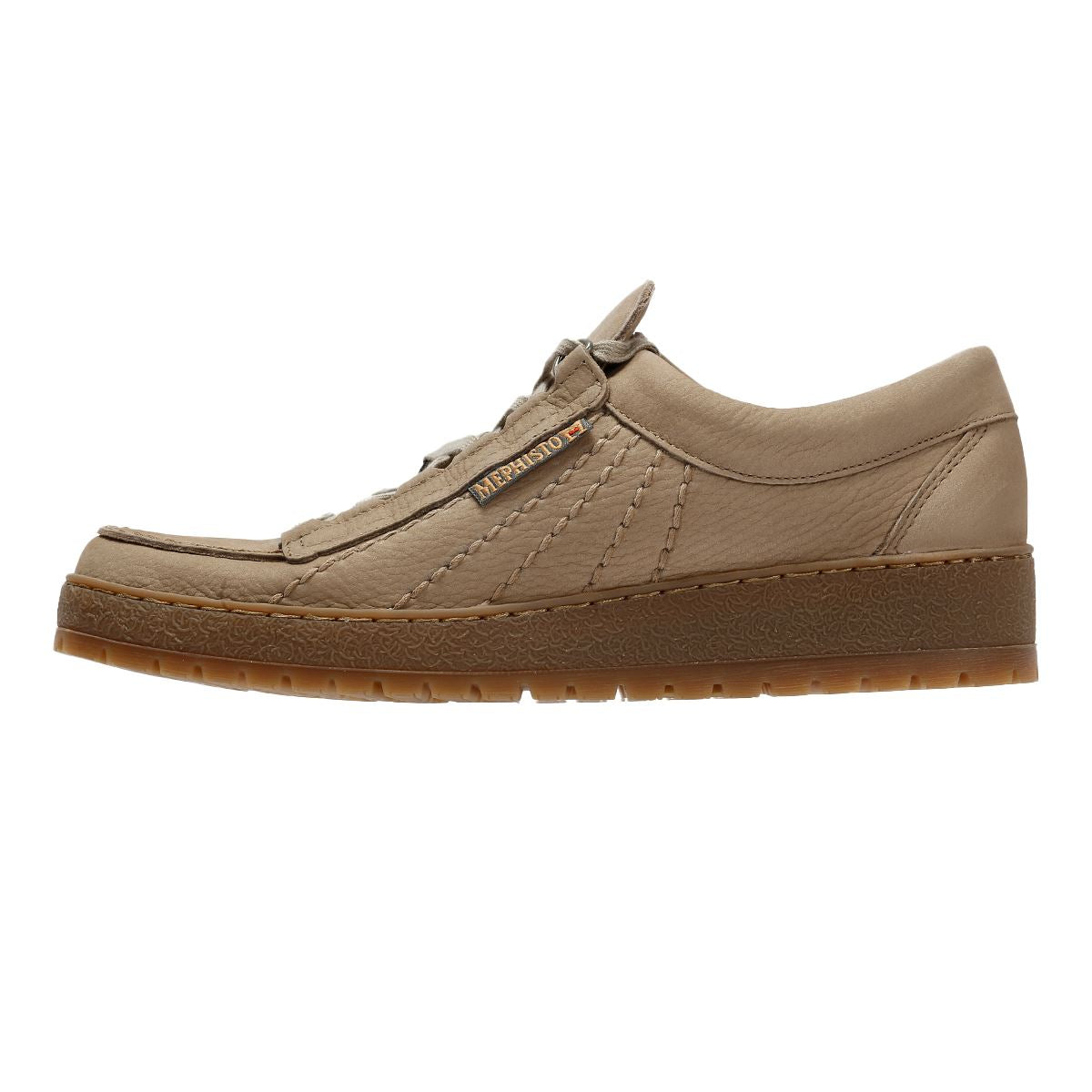Mephisto Rainbow Sportbuck 1932/35 Chaussures À Lacets Beige En Cuir Pour Homme