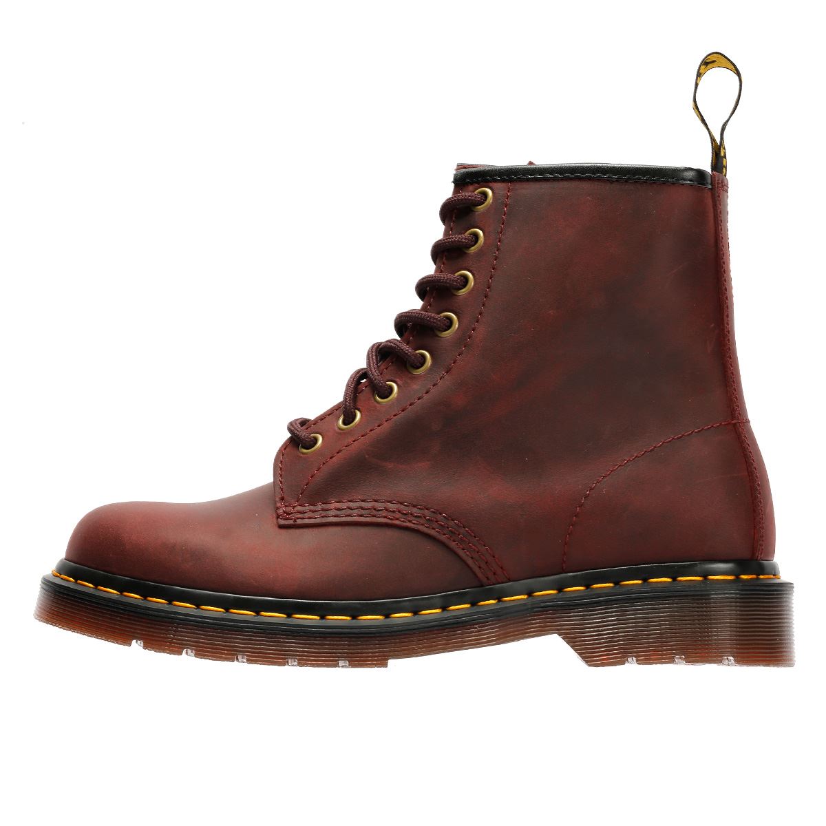 Dr. Martens 1460 Crazy Horse Bottes Rouges En Cuir