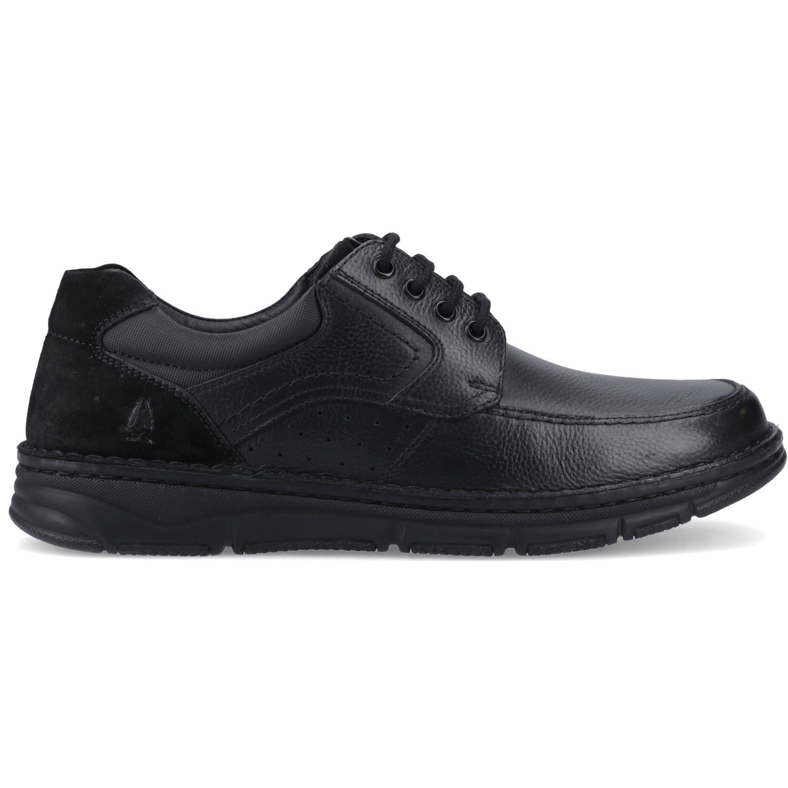 Hush Puppies Franklin Lace Up Shoe Mocassins Noirs En Cuir Pour Hommes