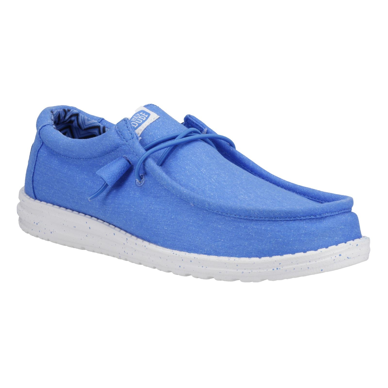 HEYDUDE Wally Canvas Chaussures Bateau Bleues Pour Homme En 100 % Coton.