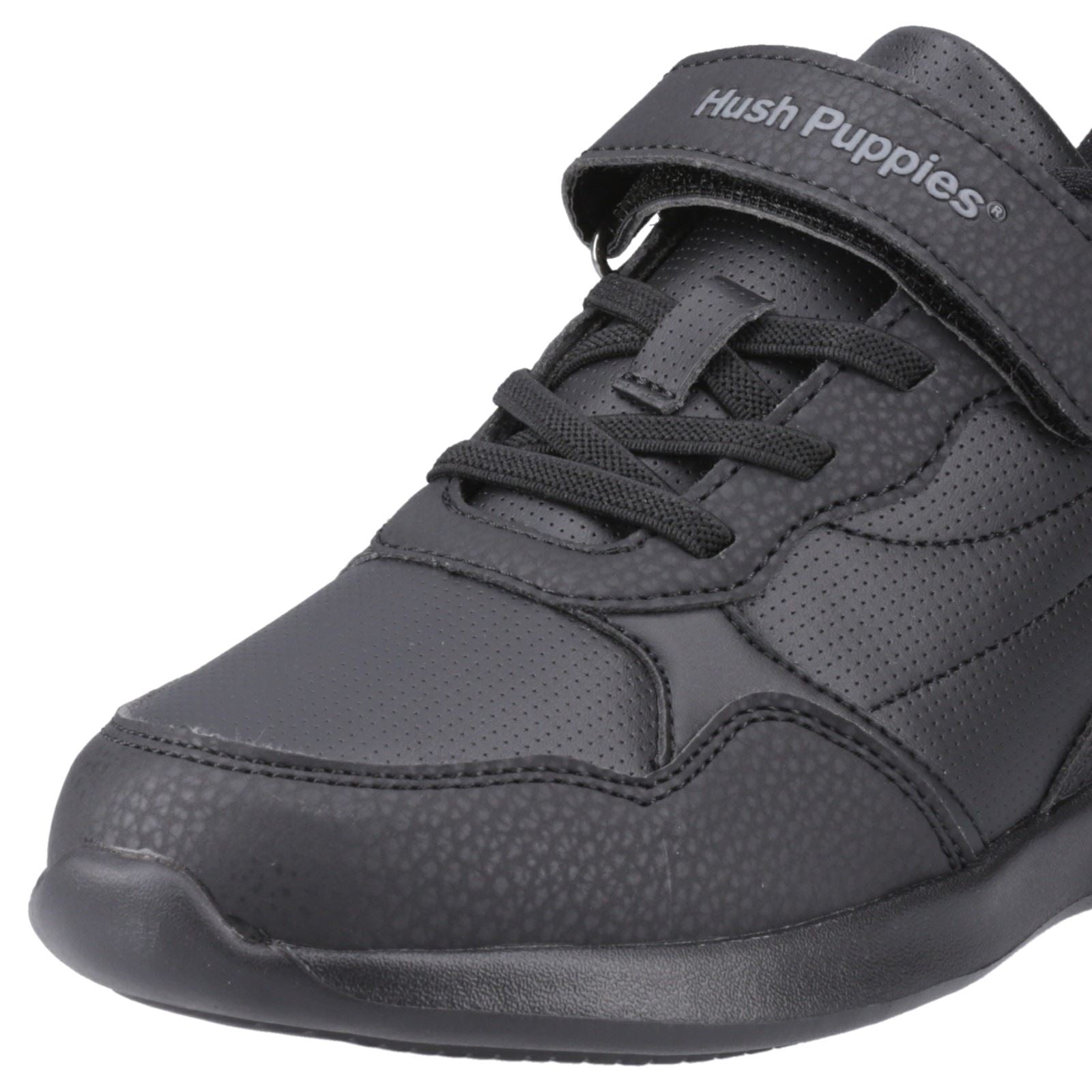 Hush Puppies Marling Bungee Lace Senior Chaussures En Polyuréthane Noires