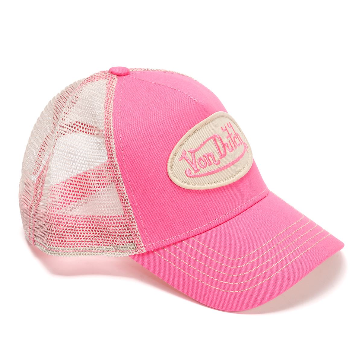 Von Dutch Staple Trucker Casquettes En Coton Rose