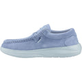 HEYDUDE Wendy COMF Suede Chaussures Mocassins En Cuir Pour Femmes, Denim Délavé/Bleu Nuage