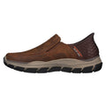 Skechers Respected Elgin Chaussures Mocassins Pour Homme En Cuir Marron Foncé