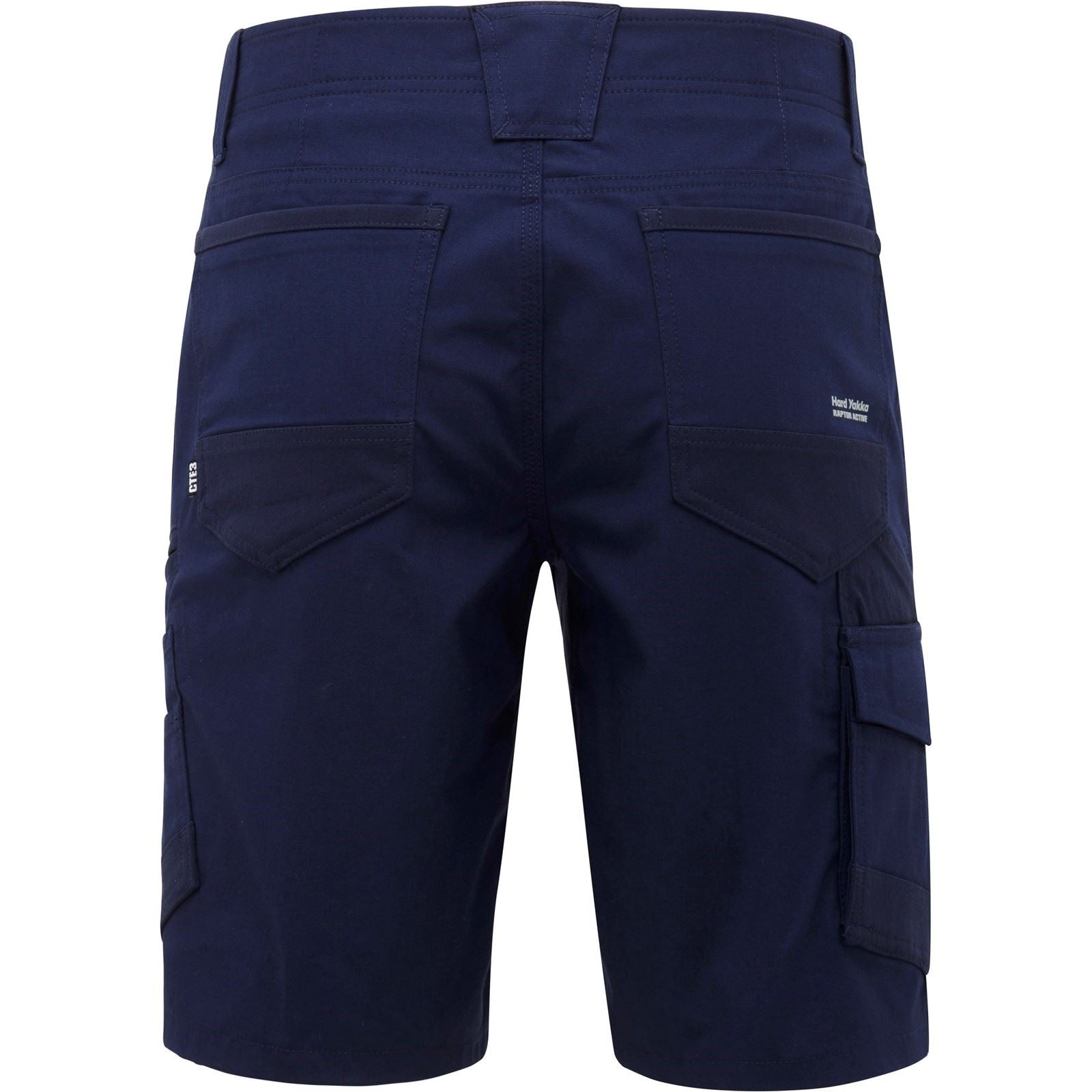 Hard Yakka Raptor Active Shorts En Coton Pour Hommes Bleu Longueur Genoux