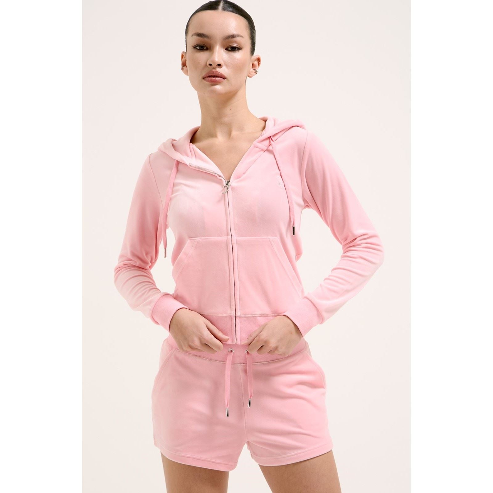 Juicy Couture Robertson Classic Jacket Sweat À Capuche Rose En Polyester Pour Femme
