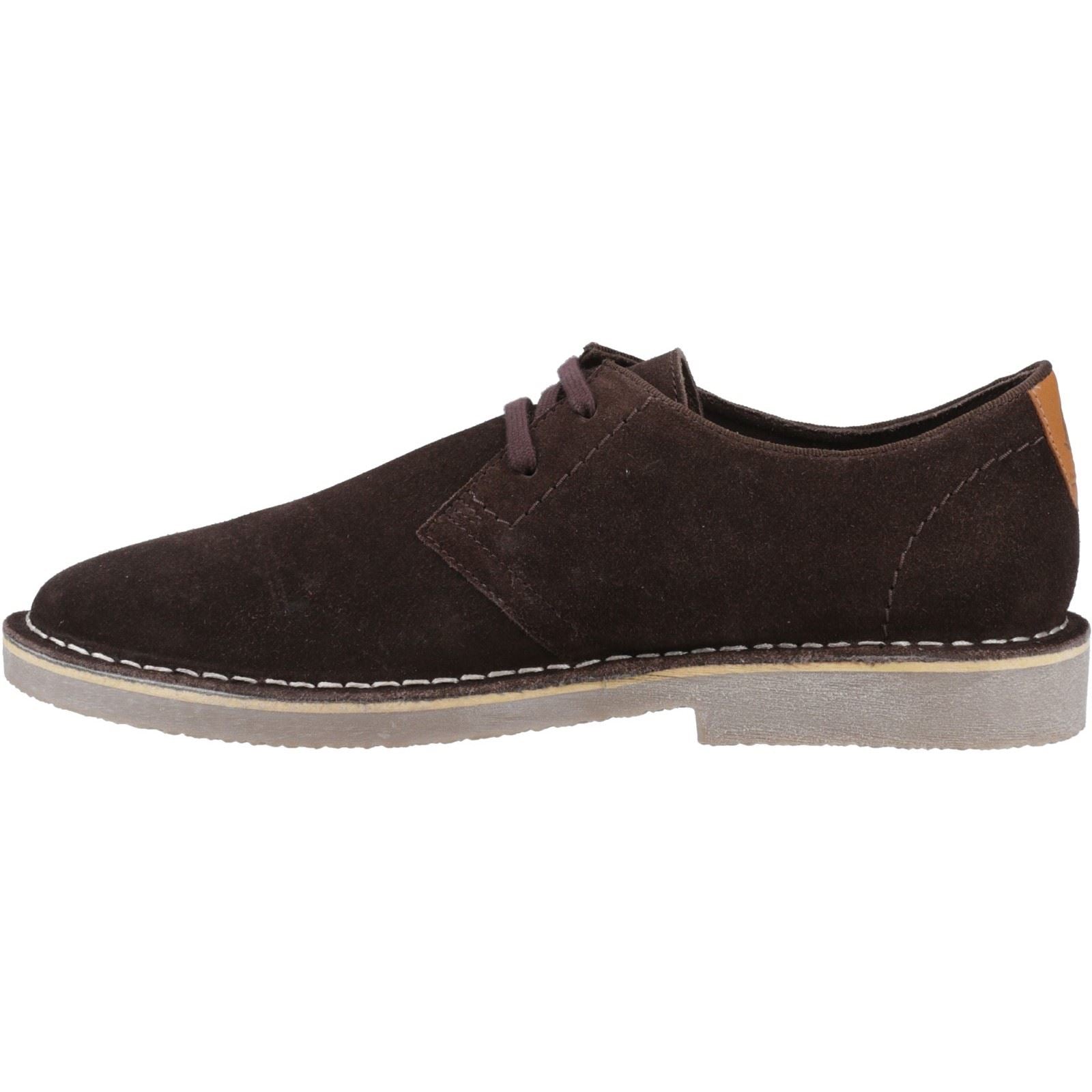 Hush Puppies Scout Chaussures Homme En Daim De Couleur Chocolat À Lacets