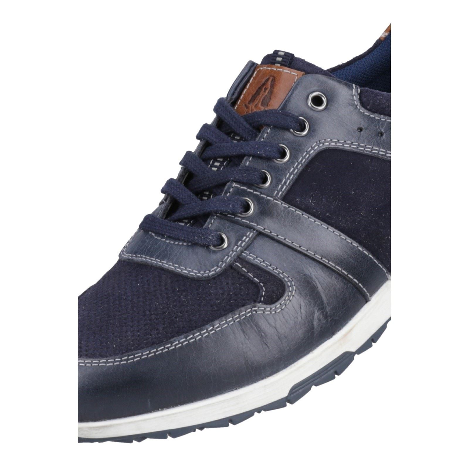Hush Puppies Christopher Baskets En Cuir Pour Homme, Bleu Marine.