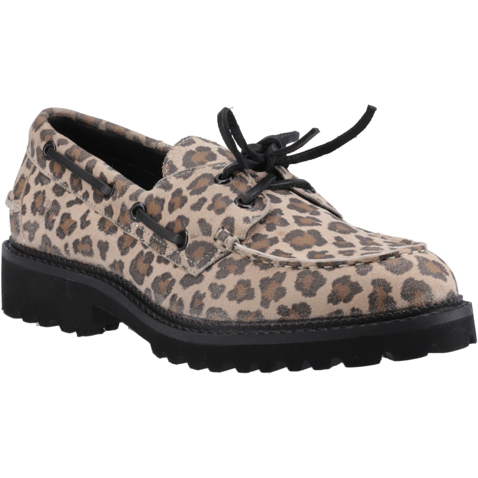 Hush Puppies Geri Femmes Mocassins Léopard Suédois