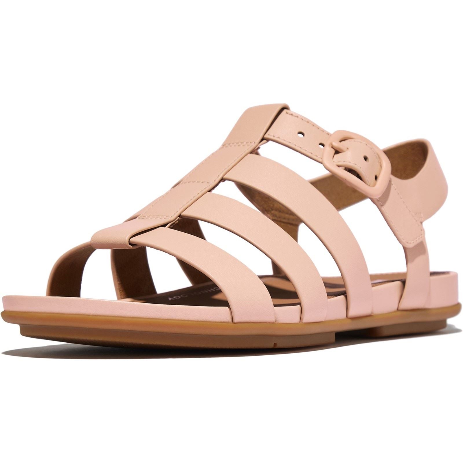 Fitflop Gracie Fisherman Sandales En Cuir Pour Femmes Sable Beige