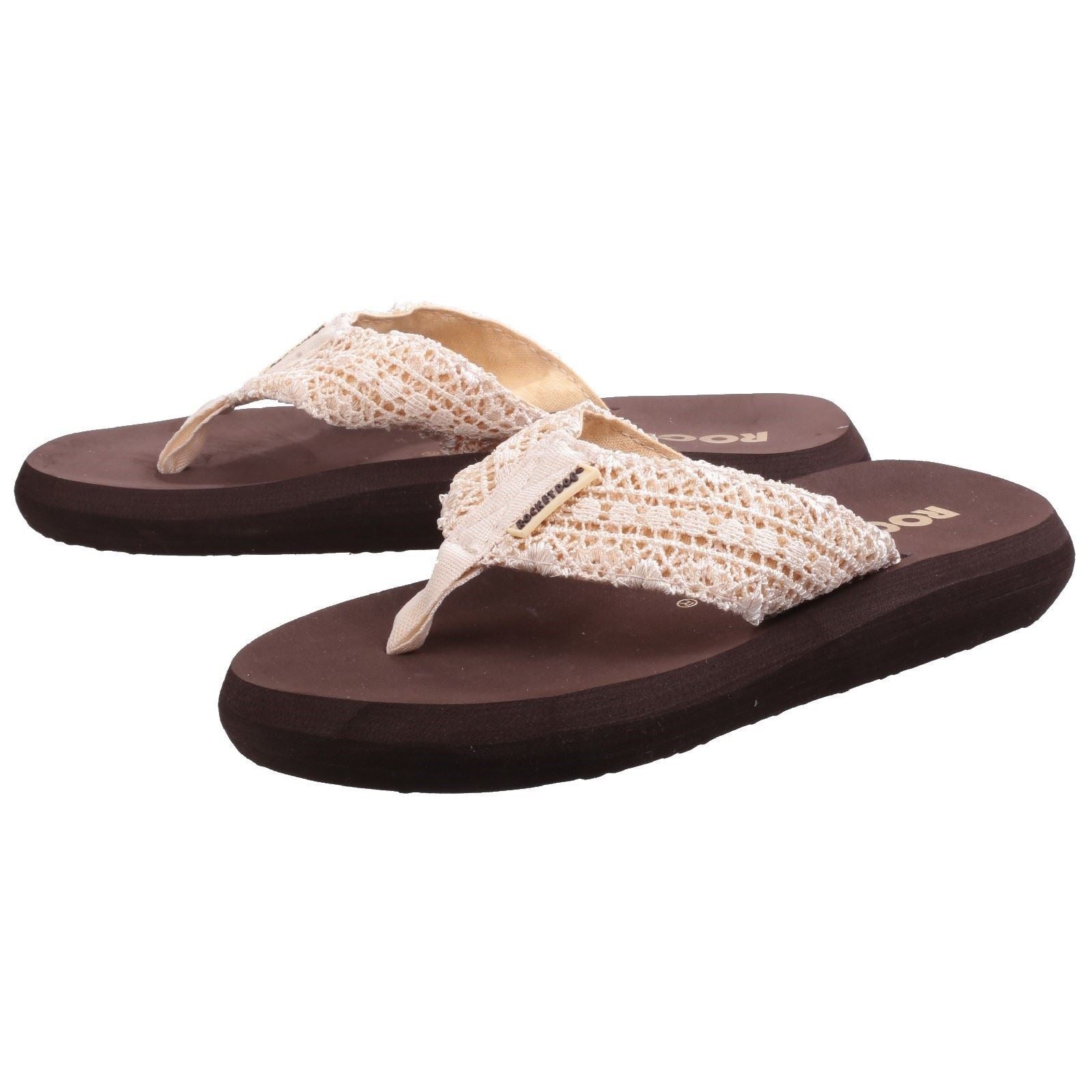 Rocket Dog Spotlight Lima Chaussures Tongs Pour Femmes En Tissu Naturel Multicolore
