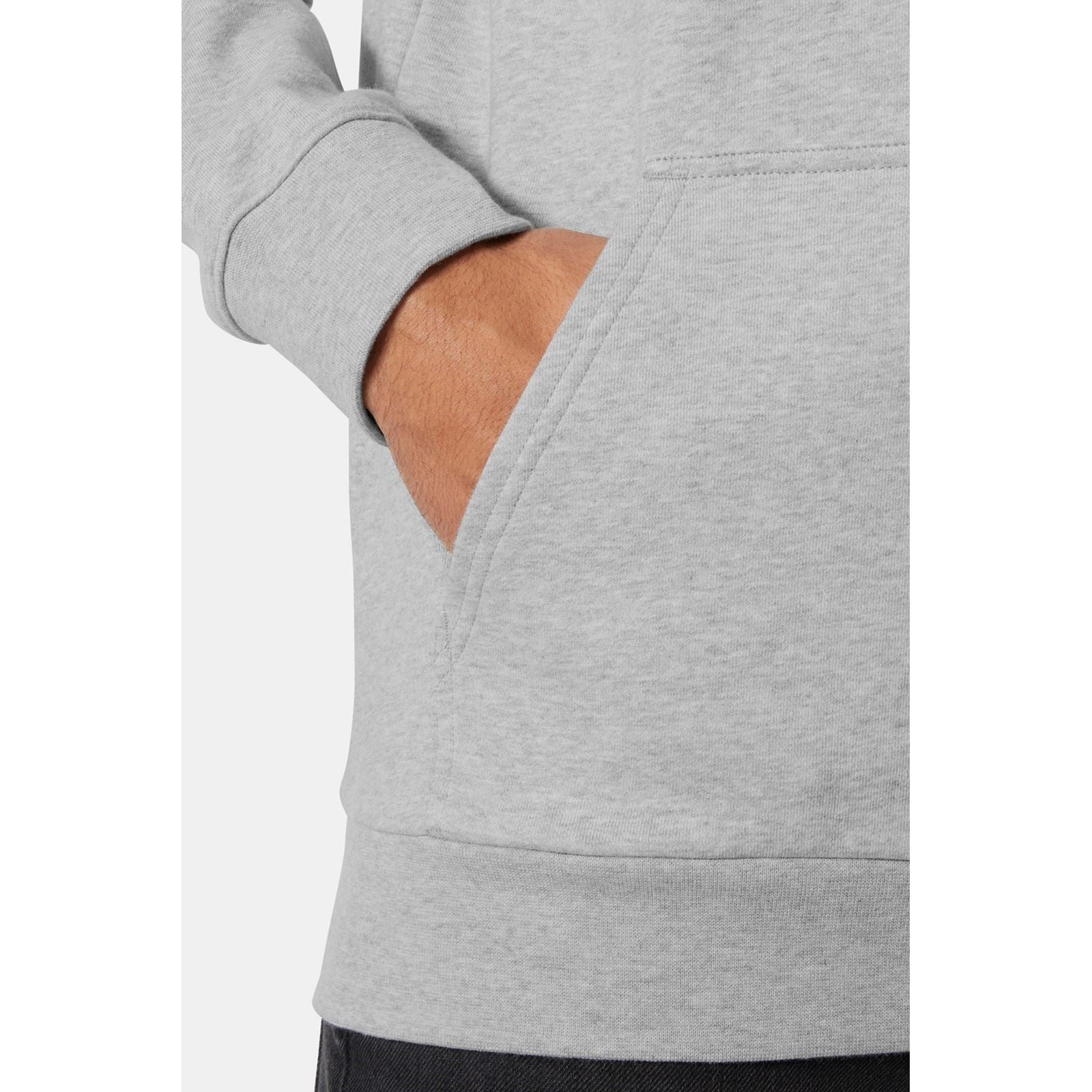 Helly Hansen Sport Core Graphic Hoodie Sweat À Capuche Gris En Coton Pour Homme