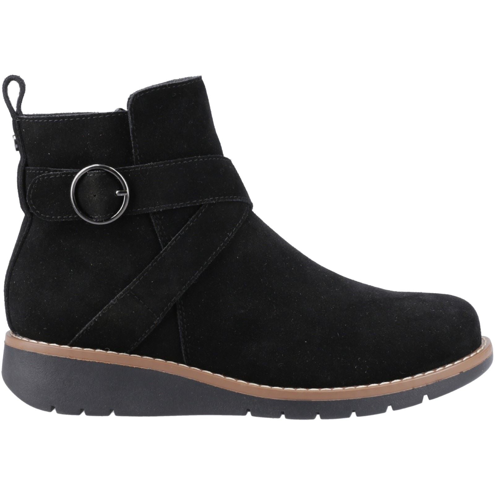 Hush Puppies Lyra Bottines D'hiver Pour Femmes En Suède Noir