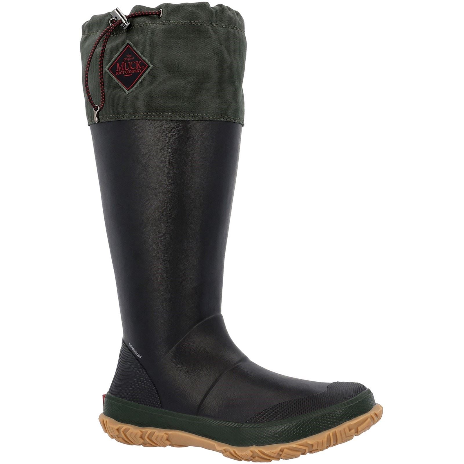 Muck Boots Forager Bottes En Caoutchouc Noir/Vert Mousse