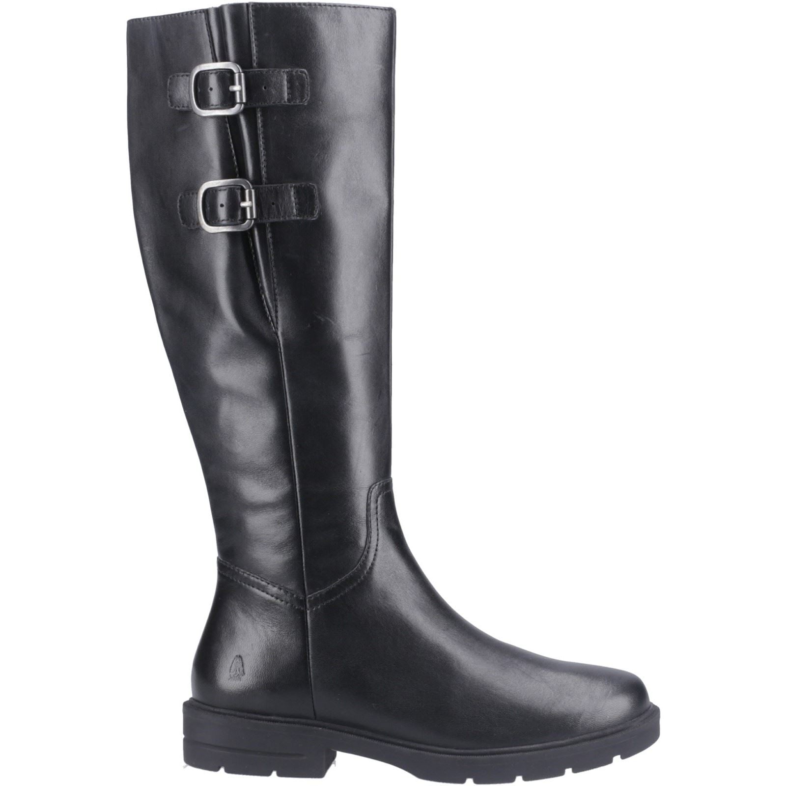 Hush Puppies Tallulah Bottes Noires En Cuir Pour Femmes