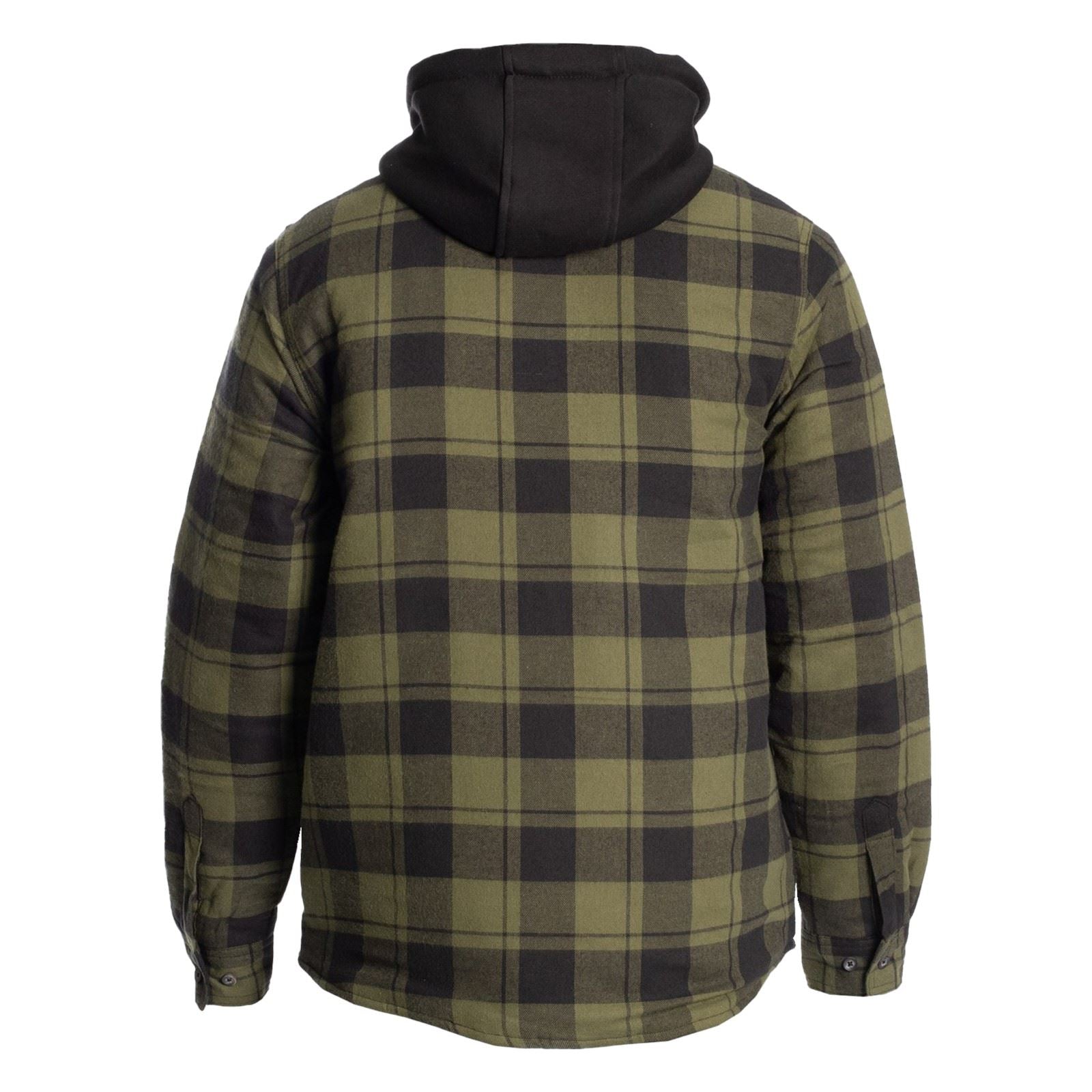 Hard Yakka Quilted Flannel Shacket Veste Chemise Verte Pour Homme