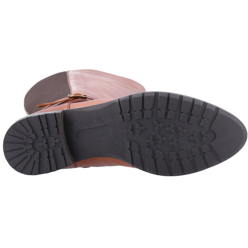 Hush Puppies Vanessa Bottes À Talons Hauts En Cuir Pour Femme En Couleur Tan