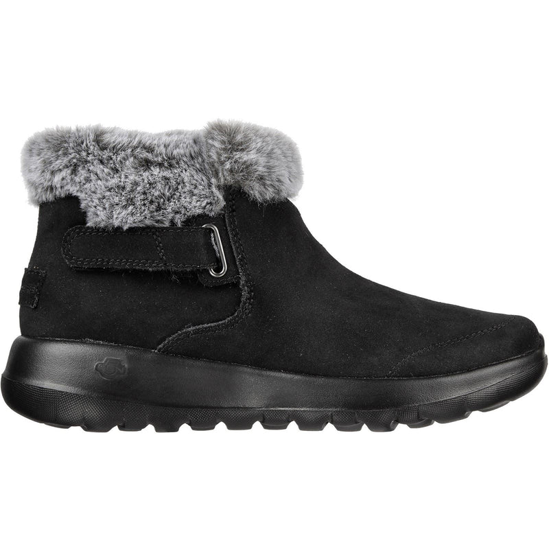 Skechers On-The-Go Joy First Glance Bottes Noires/Grises Pour Femmes En Cuir
