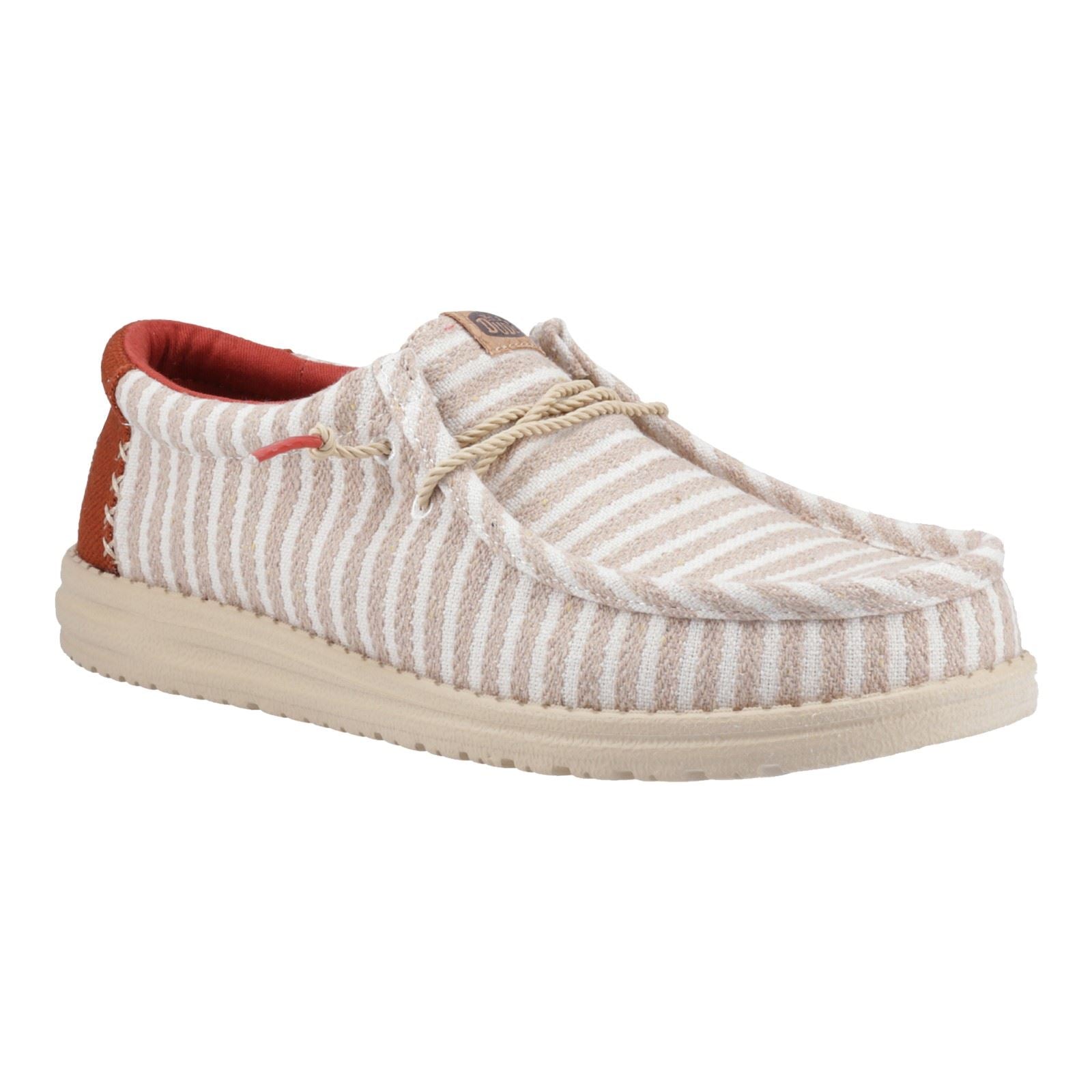 HEYDUDE Wally Resort Mocassins Pour Hommes En Mélange De Polyester Multi/Rouge Chili