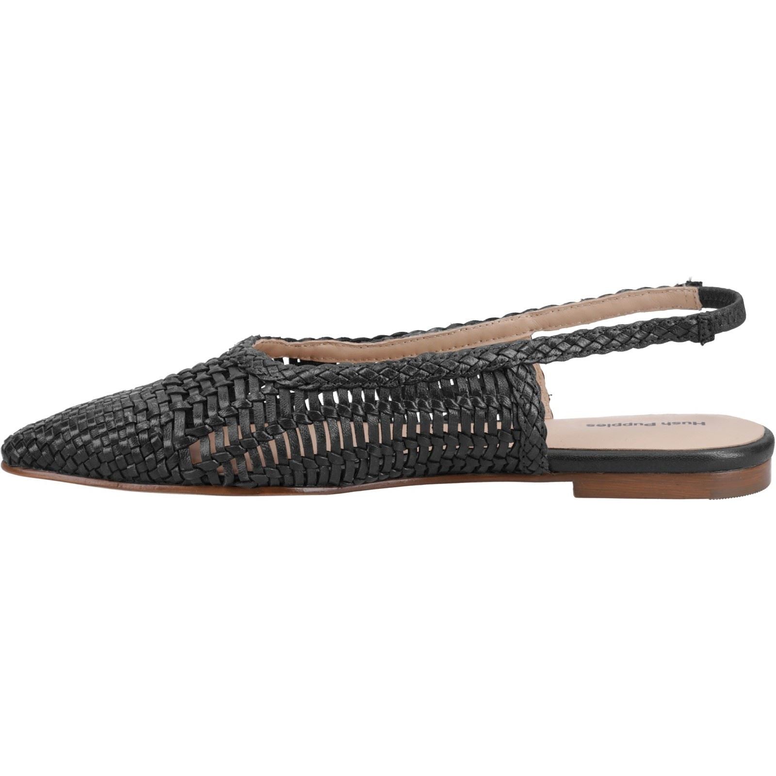 Hush Puppies Dalia Woven Flats En Cuir Pour Femmes Noir