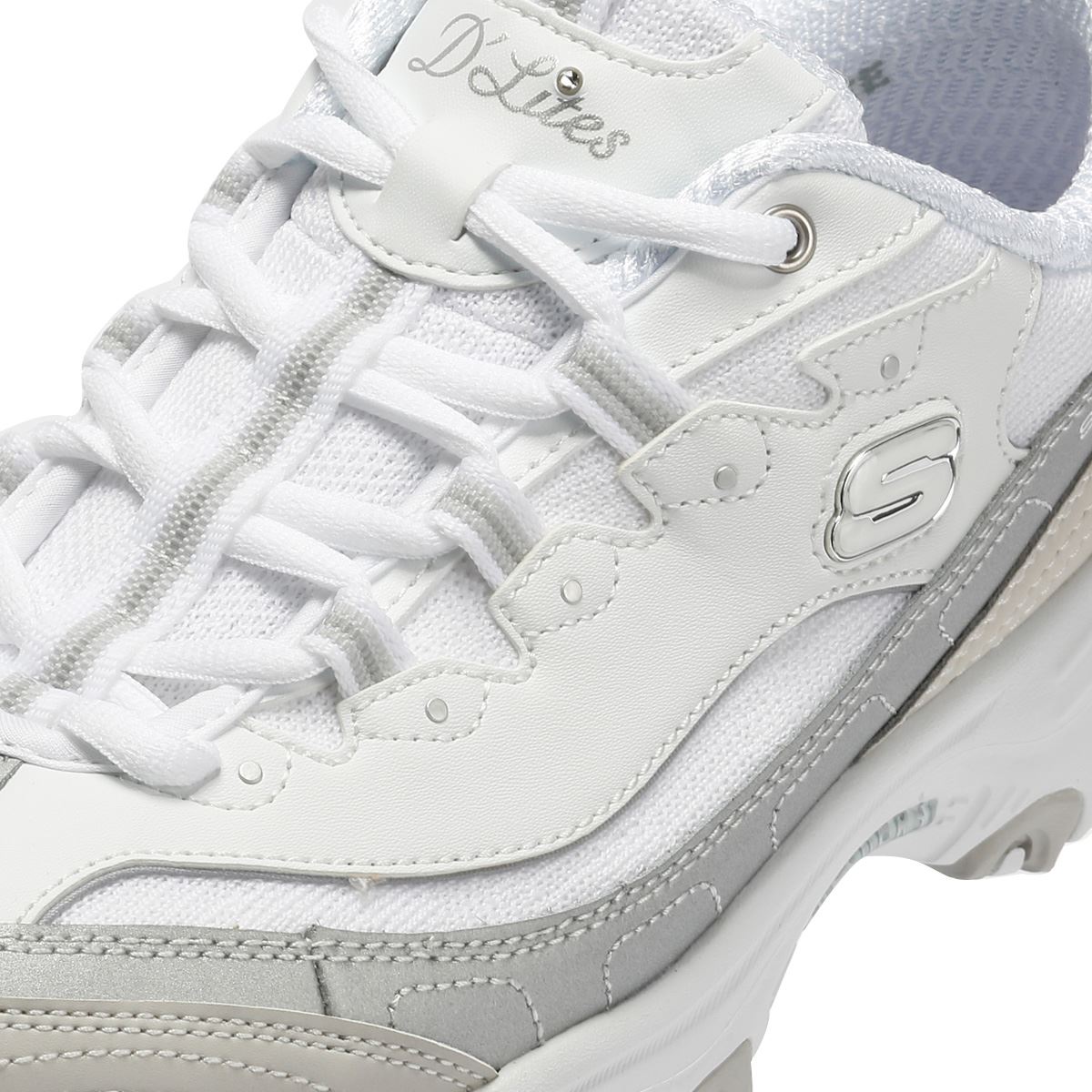 Skechers Slip-Ins D'Lites Smooth Baskets Blanches Pour Femmes