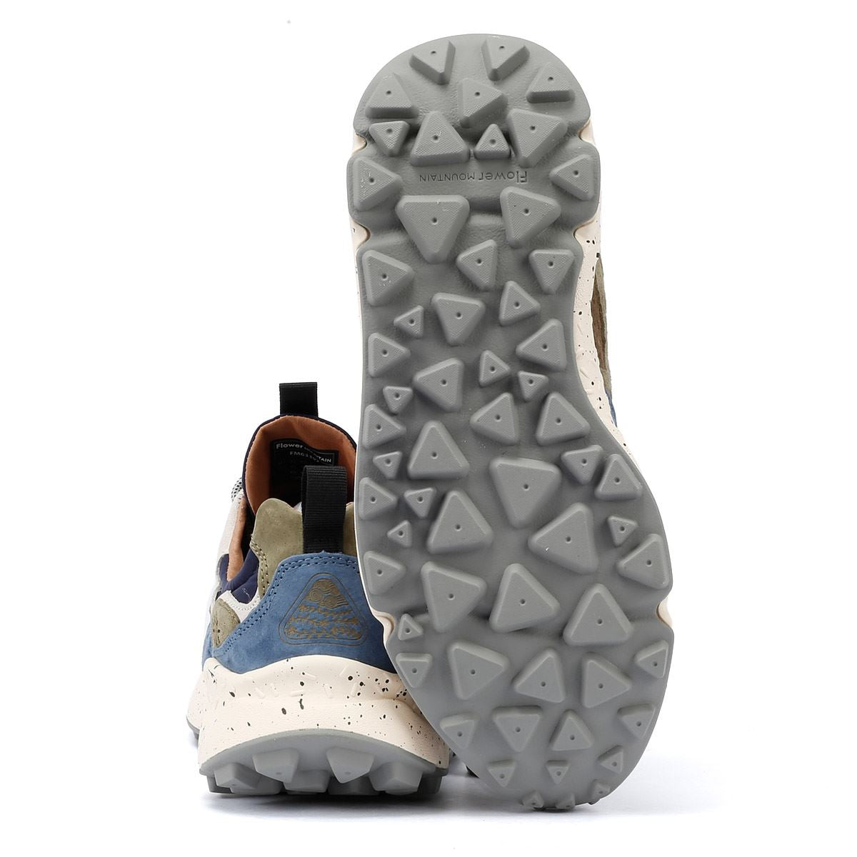 Flower Mountain Yamano 3 Baskets En Daim Pour Hommes, Marron Clair/Bleu Clair/Violet