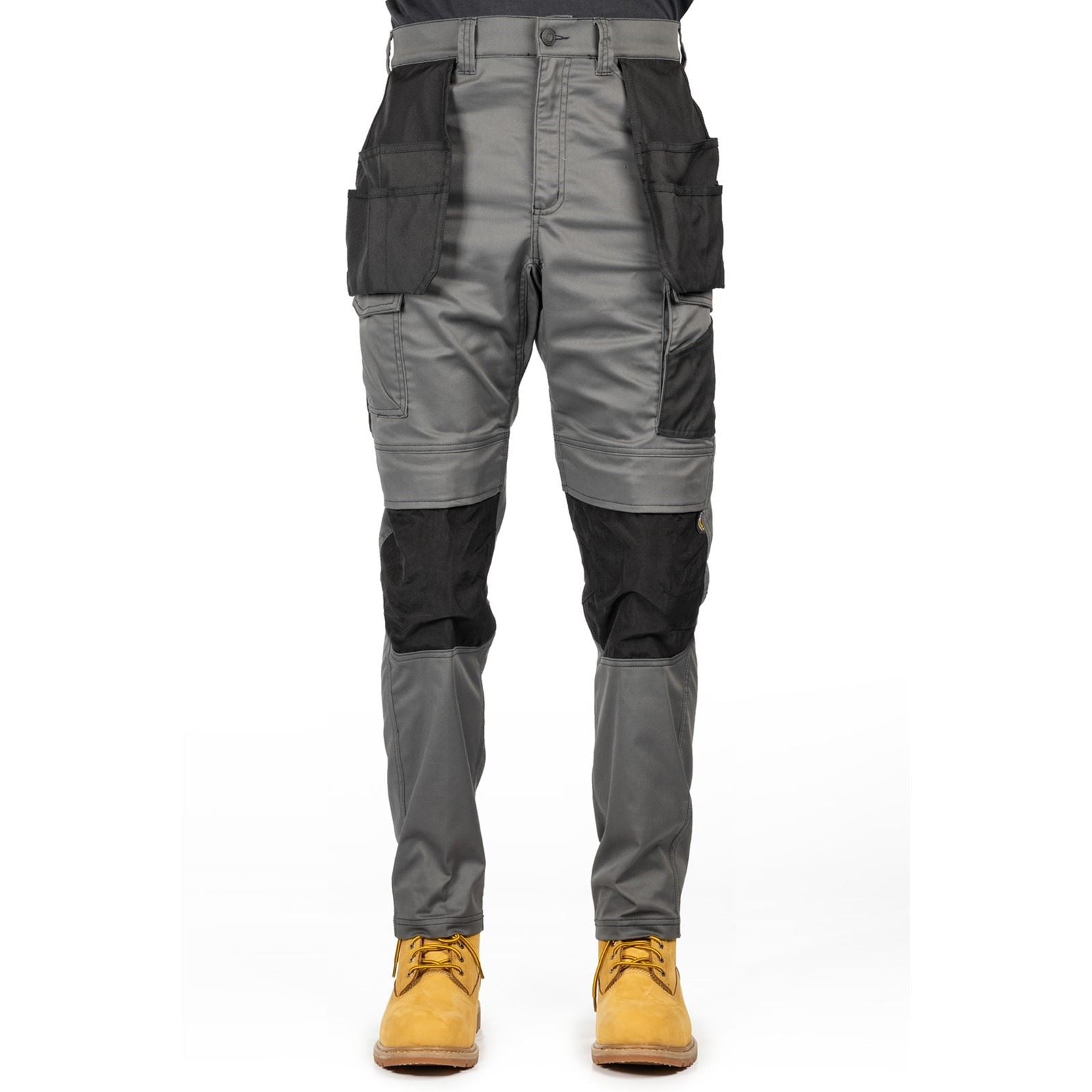 Caterpillar Essential Knee Pocket Stretch Holster Pantalons D'extérieur Pour Hommes En Polyester Gris