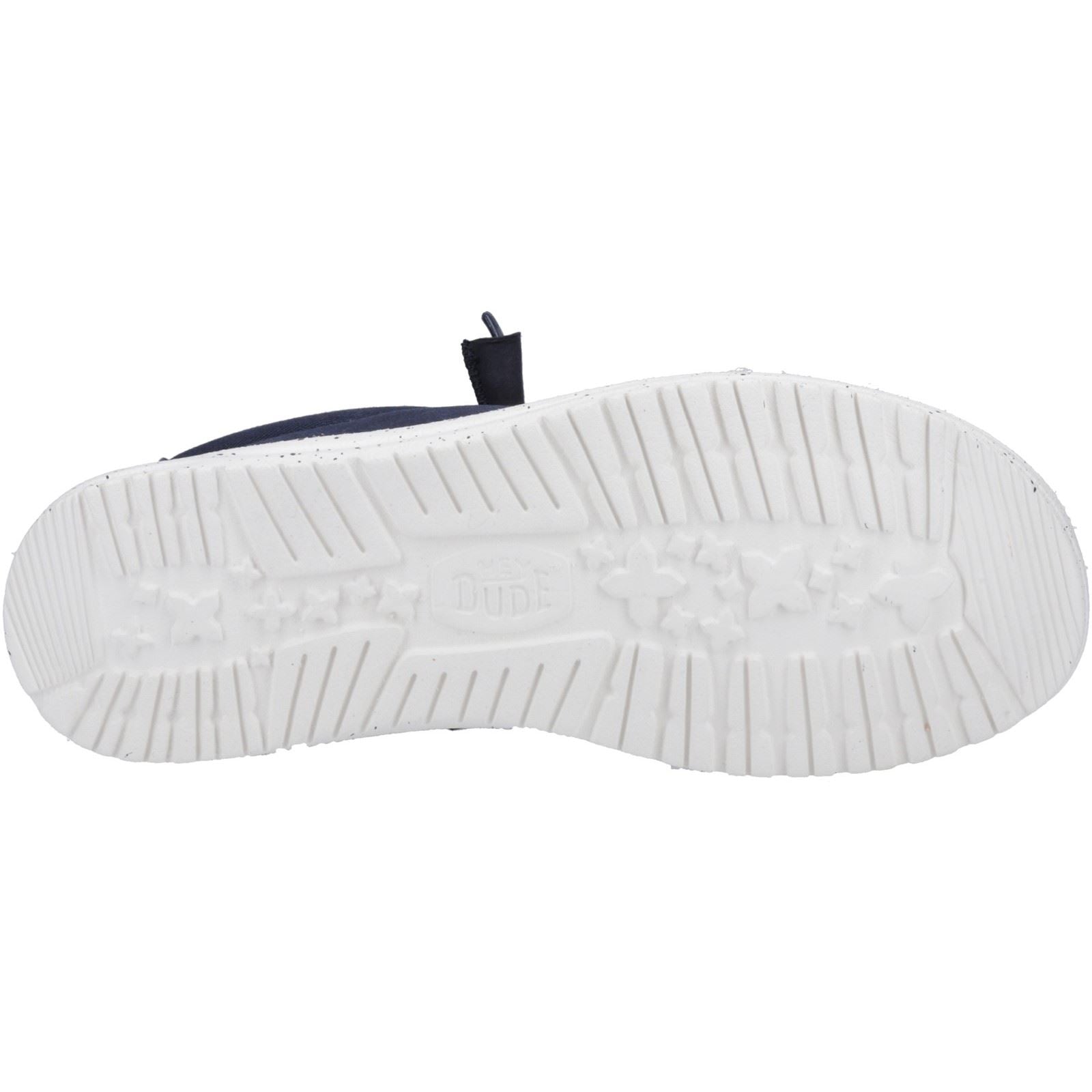 HEYDUDE Wally Canvas Chaussures Bateau En Coton 100% Pour Hommes, Couleur Marine