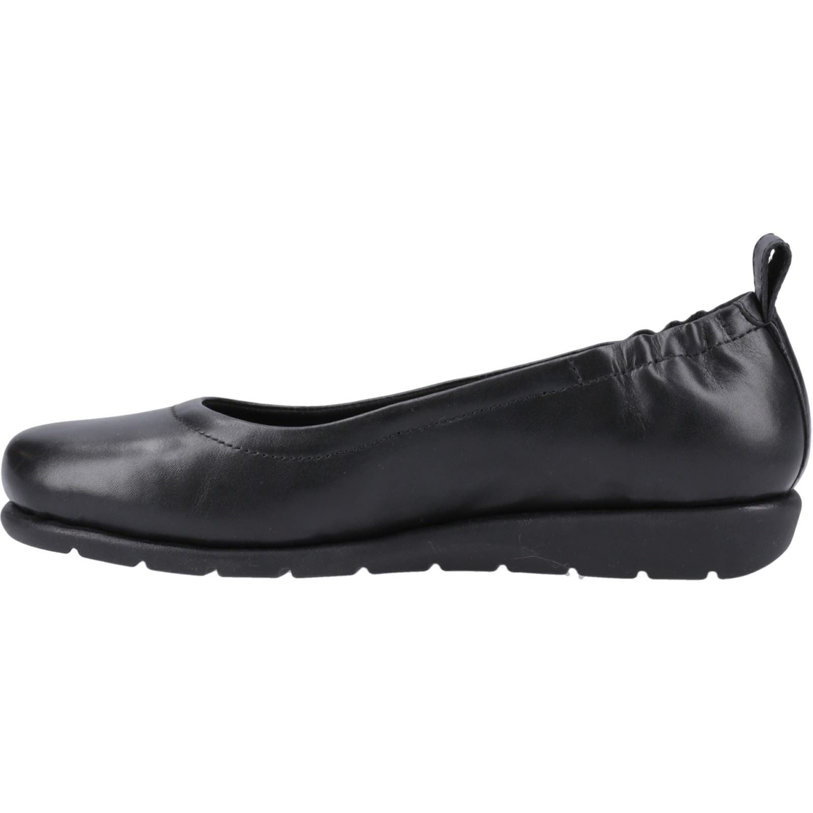Hush Puppies Skylar Flats En Cuir Pour Femmes Noir