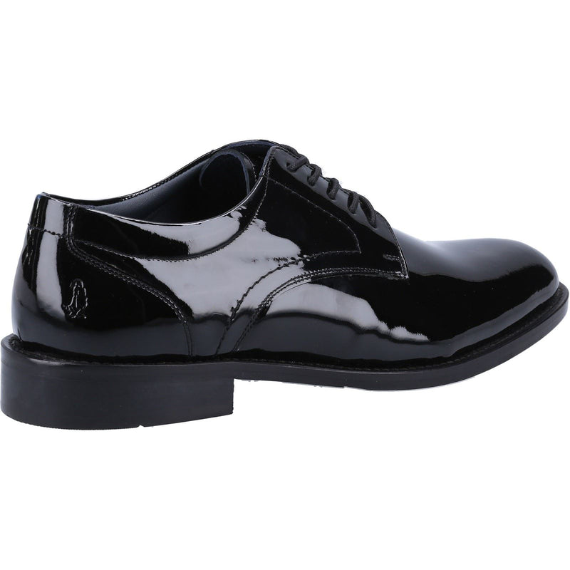 Hush Puppies Damien Lace Up Patent Chaussures Noires En Cuir Pour Hommes À Lacets Vernies