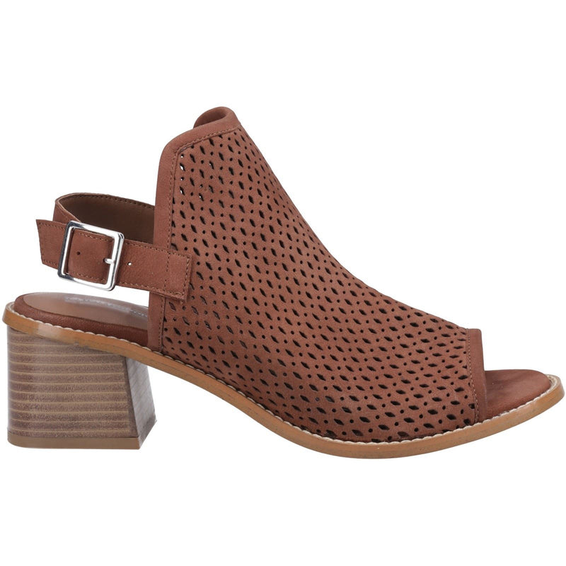 Hush Puppies Louise Heeled Sandales En Cuir Pour Femmes, Marron